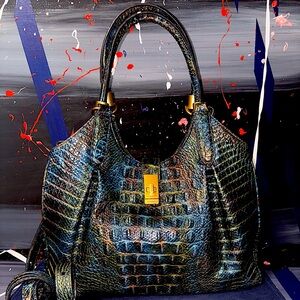 Brahmin Celia Multicolor Textured satchel shoulder bag